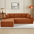 thumbnail image 1 of VFD Modular Sectional Couch in a Box 103" L Shaped Boneless Cloud Couch with Deep Seat, Convertible Sofa Bed for Living Room Bedroom Apartments Dorms, No Assembly Required, Orange, Left Facing Chaise, 1 of 15
