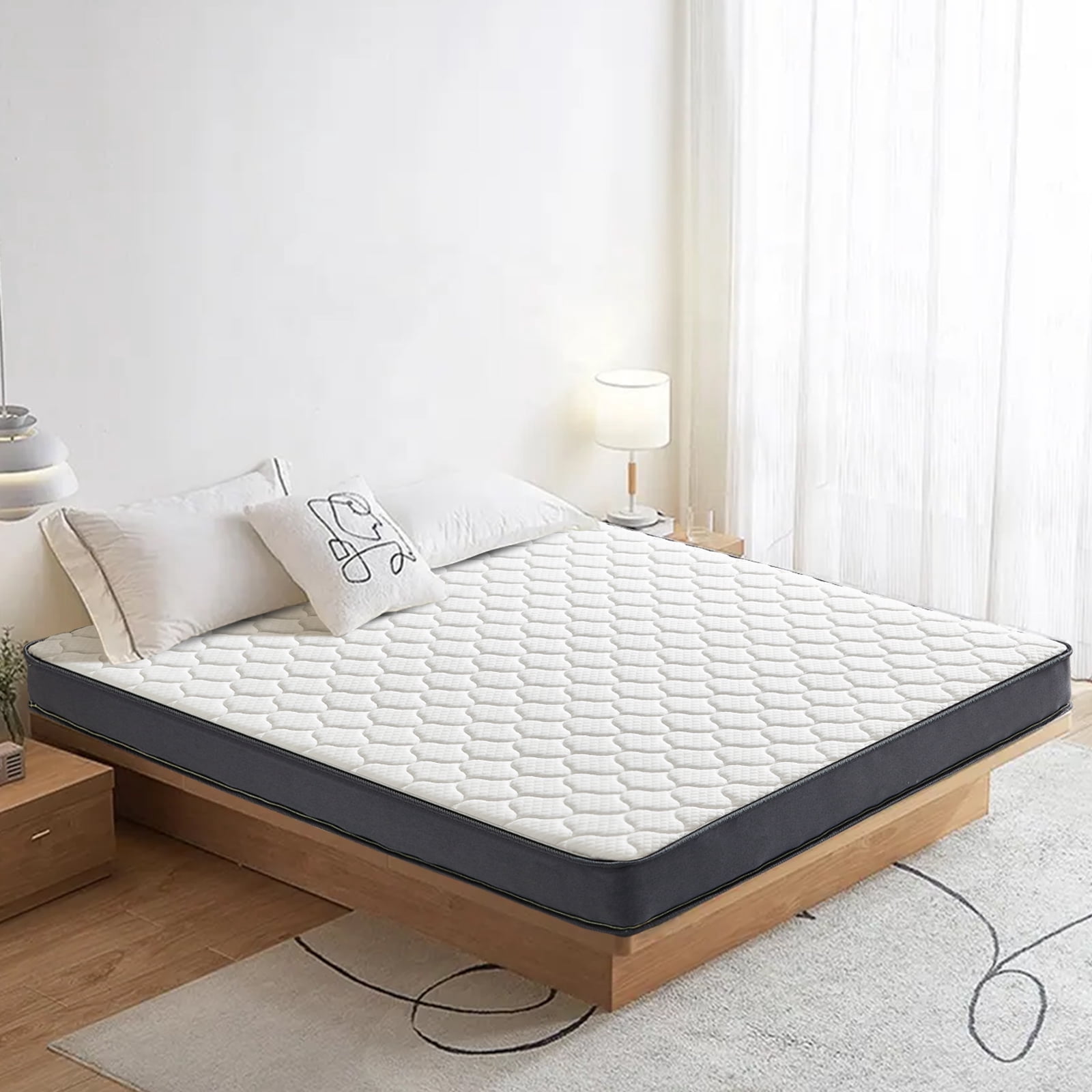 VFD Queen  Mattress, 6 inch Cooling Gel Memory Foam Hybrid Mattress in a Box Medium Feel, CertiPUR-US Certified