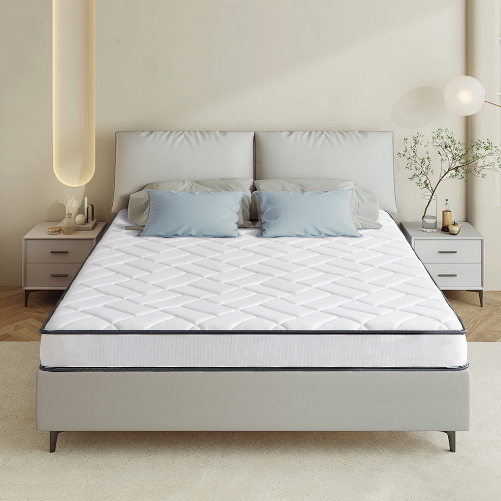 VFD Queen Mattress, 6 inch Cooling Gel Memory Foam Hybrid Mattress in a Box Medium Feel Pressure Relief, CertiPUR-US Certified