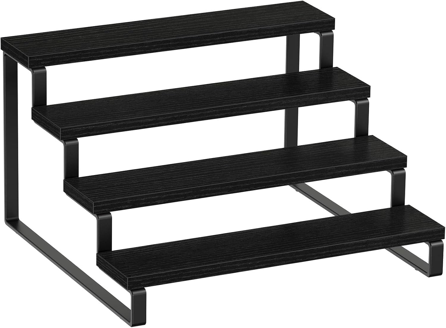 Step Organiser VFDTBUHN 3-Tier Spice Rack 13.8 Inch Wood Step Shelf Countertop Spice ...