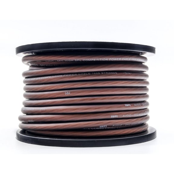 VFL 4 Gauge 100% Oxygen-Free Copper Wire 100ft Roll Black