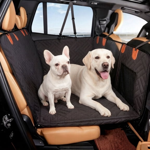 VFM Back Seat Extender, Dog Seat Cover, Hard Bottom, Dog Hammock for Car, SUV, Small/Medium Truck, Pet Cover Black or gray,