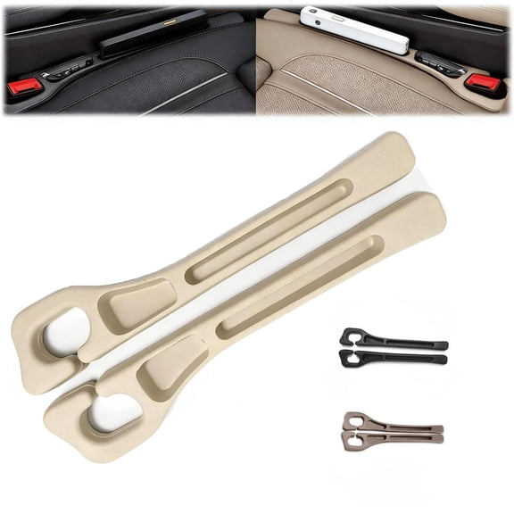 VFM Car Seat Gap Filler Set of 2, Premium Interior Car Accessories for car seat Gap Filler, Multifunctional Car Storage Solution with Non-Slip Design, Fits Most Vehicles