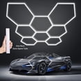 thumbnail image 1 of VFM Hexagon LED Garage Light: 36-Pack Super Bright 33000LM Honeycomb Garage Light, 8 Hex DIY Hexagon Led Lights for Gym Basement Hair Salon, 1 of 10