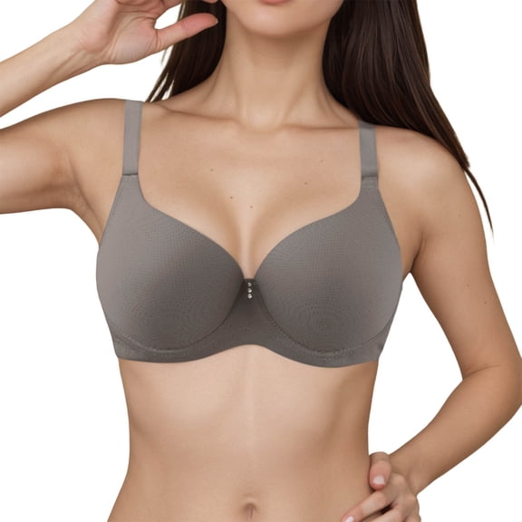 VFRGHD Bras For Women Push Up No Underwire Supportive Bralettes Full Coverage T-Shirt Bra Comfortable Bralette Everyday Bras Soft Tshirt Bras