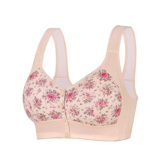 VFRGHD Bras For Women Front Closure No Underwire Plus Size Push Up Bra Full Coverage Bralettes With Support Comfort T Shirt Brassieres Everyday Sports Bras