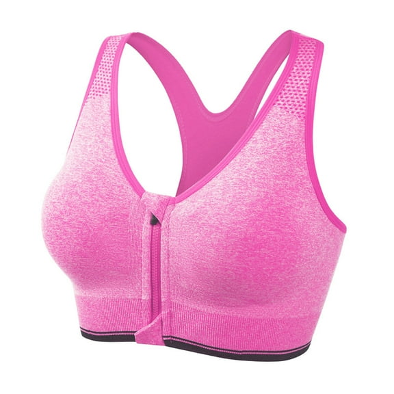 VFRGHD Bras For Women Front Zip Sports Bras High Supportive Workout Yoga Running Tank Top Breathable Comfort Bralette Fitness Activewear Lightly Comfort Bra