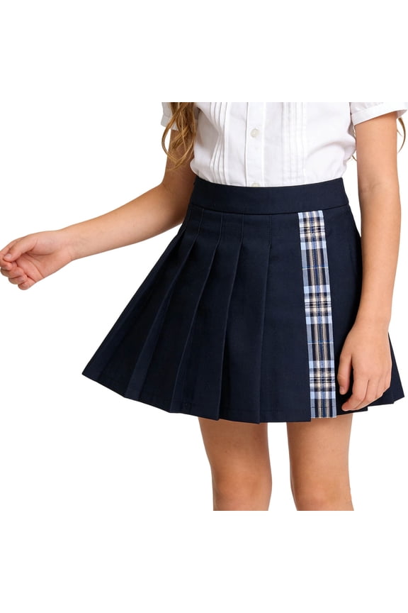 Girls School Uniform Skirts Girls Pleated Mini Skirt Childrens Versatile Short Skirt High Waist A-Line Skirt Daily Casual Wear 3-4 Years