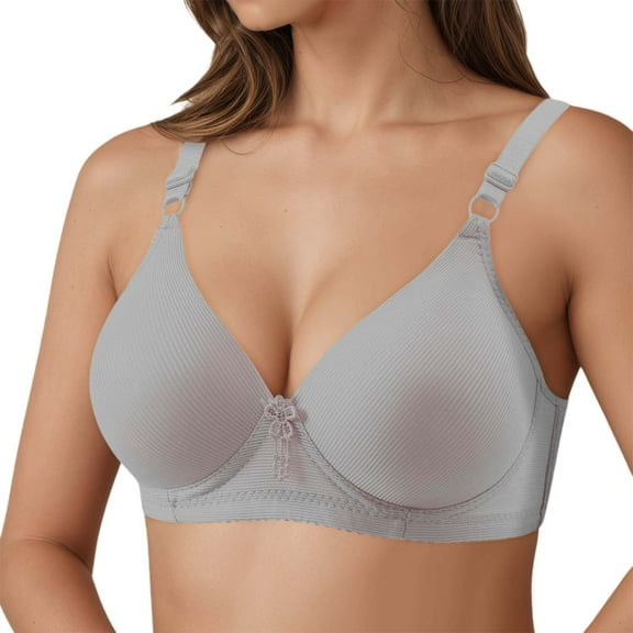 VFRGHD Wireless Bras For Women Jacquard Bra Thin Cup Elderly Women Everyday Bras Large Size Bras No Underwire Comfy Tshirt Bra Soft Comfy Bralette