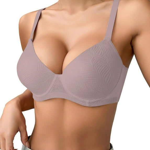 VFRGHD Wireless Bras For Women Thin Solid Color Comfortable Breathable Push Up Bra With Underwire Comfy Bralette Tshirt Everyday Bras Stylish Tshirt Bras