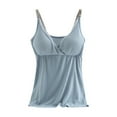 thumbnail image 1 of VFRGHD Womens Nursing Tank Tops Built In Bra For Breastfeeding Maternity Sleep Shirt Brasieres Comfortable Home Clothes Lightly Comfort Bra, 1 of 3