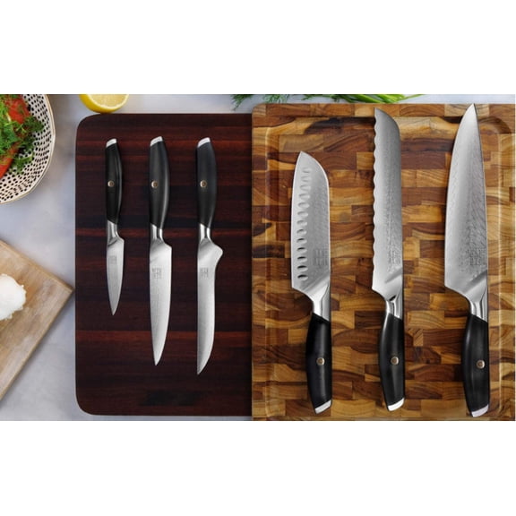 VG-10 Damascus Steel 6 Knife Set | F.N. Sharp Kitchen Knives