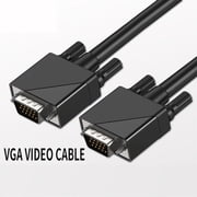 VGA 3+6 15 Pin Male to Male Plug Computer Monitor Cable Wire Cord, 9.84 ft 3m