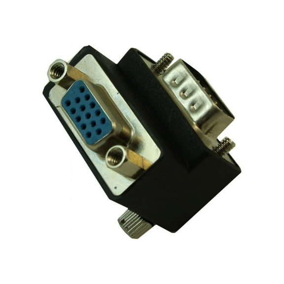 VGA 90 Degree UP Angle Adapter (Male/Female), Nickel Plated