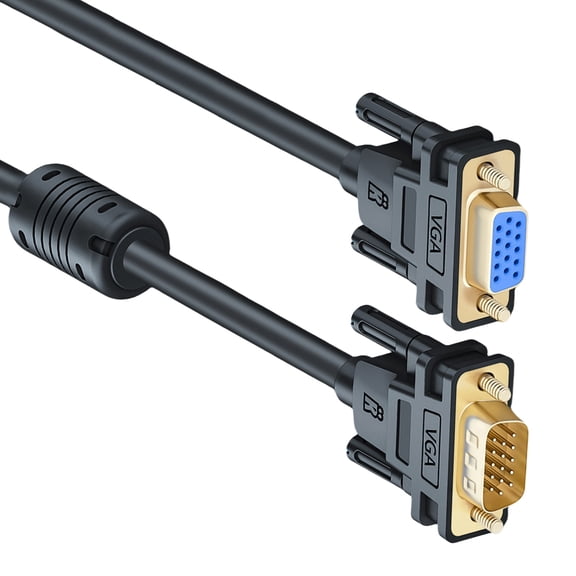 VGA Cable VGA Male To Female Extension Cable With Double Ferrite Cores High Clear 1080P For Computers Projectors