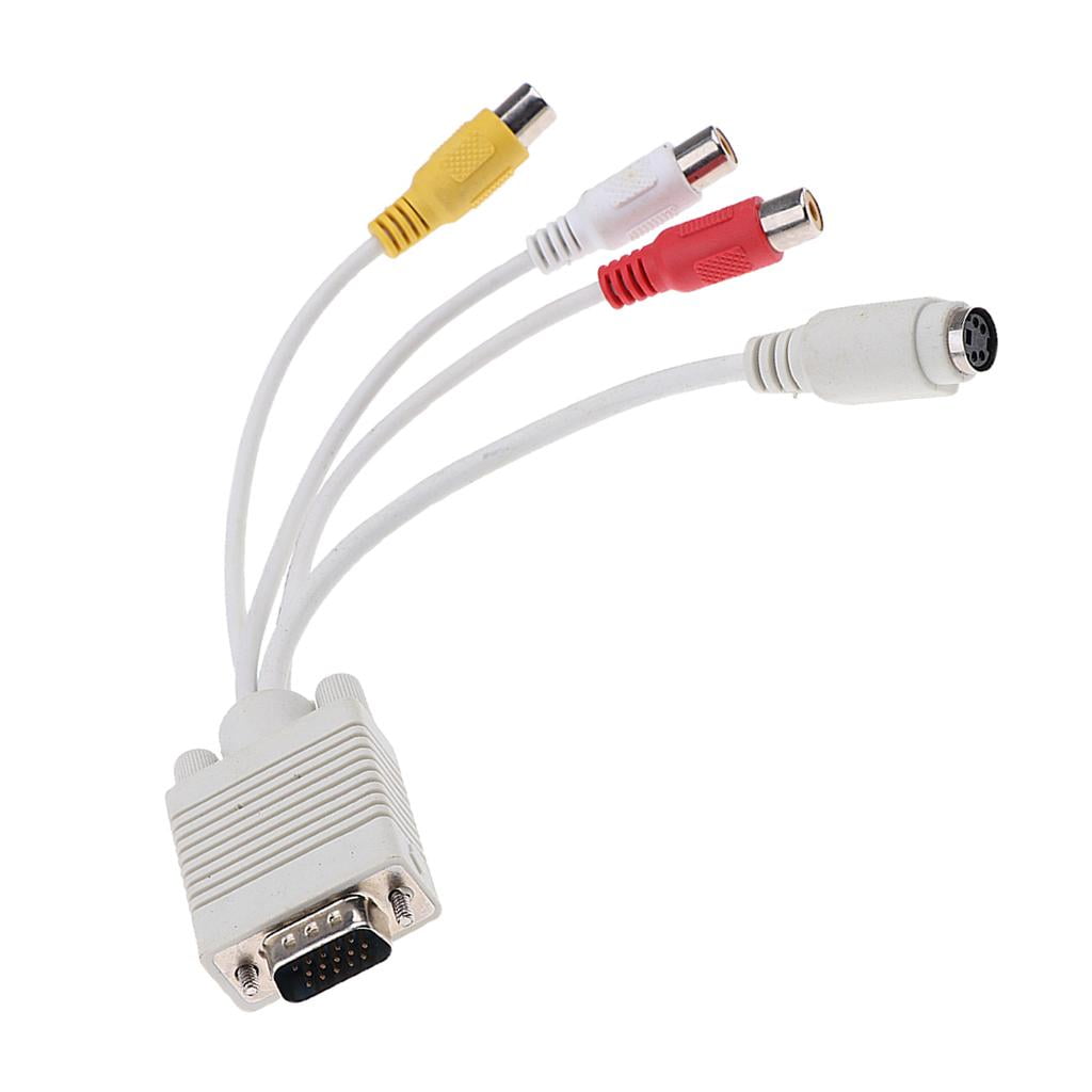 VGA Cables VGA AV Converter Cord for PC Computer Adapter Video Output TV LCD Walmart
