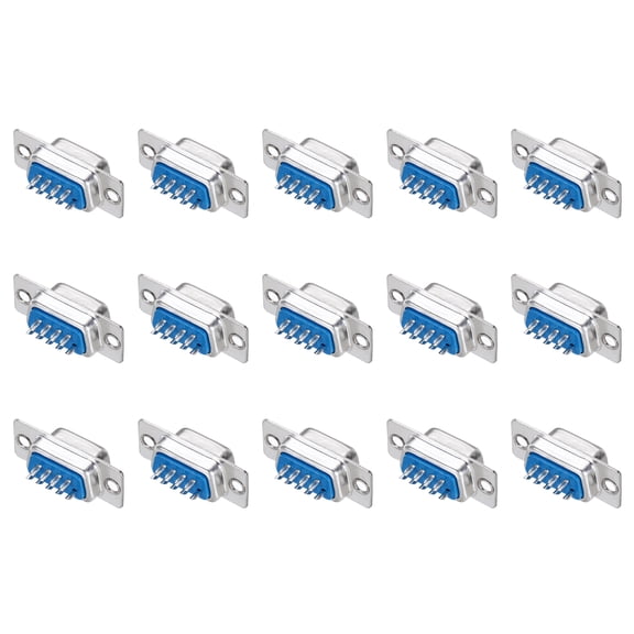 VGA Connector 9-pin 2-Row Female Serial Port Terminal Breakout Pack of 15