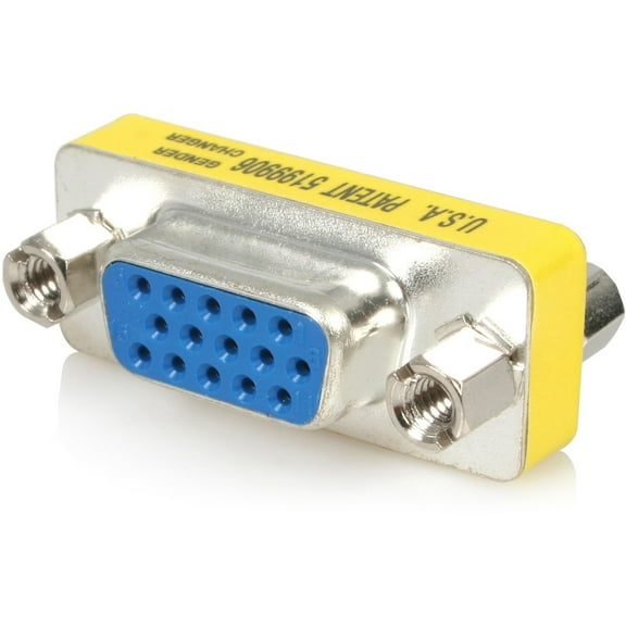 StarTech Slimline Low Profile Gender Changer with VGA HD 15Pin Female Connectors