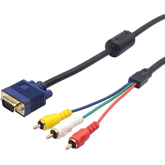 VGA/HD15/RGB to 3 RGB Component Cable 5-Feet