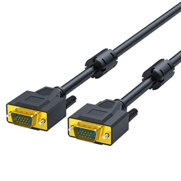 VGA Shielded Wire with Ferrite Beads Ensures Uninterrupted 1080P Video Output for Multiple Devices