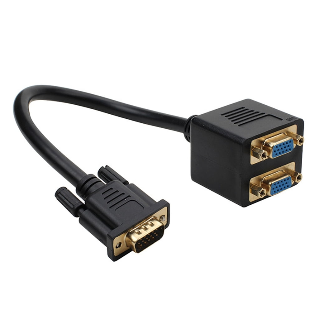 VGA Splitter Cable 1Input 2Output 1080P Double Monitor Adapter 25cm ...