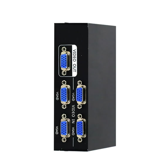 VGA Switch with 4 Input 1 Output Auto-Detection of Display Information, Lightweight and Compact for Monitor Sharing