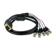 VGA To 5 BNC Cable VGA to RGBHV Male Male Connectors High Resolution Bidirectional For LCD TVs