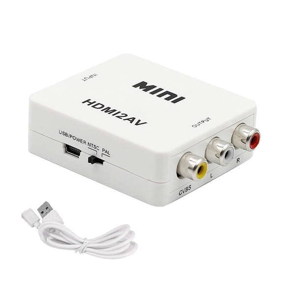 VGA To Easy Install Digital VCR Mini HDTV High Resolution Audio Adapter USB Charge Composite Video Converter DVD Players