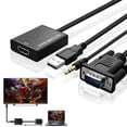 thumbnail image 1 of VGA male to HD output 1080P HD + audio TV AV video cable converter adapter, 1 of 6