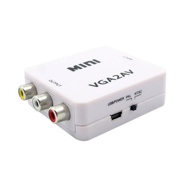VGA to AV Mini Converter Scaler Adapter Support 1080P VGA2AV Converter