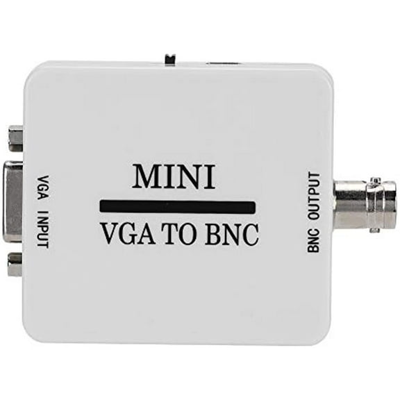 VGA to BNC Adapter, Mini HD VGA to BNC Converter 1920 X 1080 Resolution USB Video Converter for HDTV Monitors TVs Computers