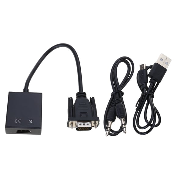 VGA to Converters Sound Video Cable Adapter VGA Input HDMIcompatible Output for Laptop