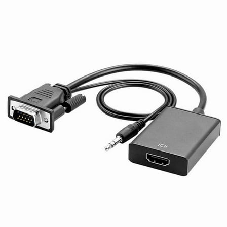 VGA to HD Converter Audio Video Cable Adapter VGA Input HDMI Output for Computer Laptop TV Projector