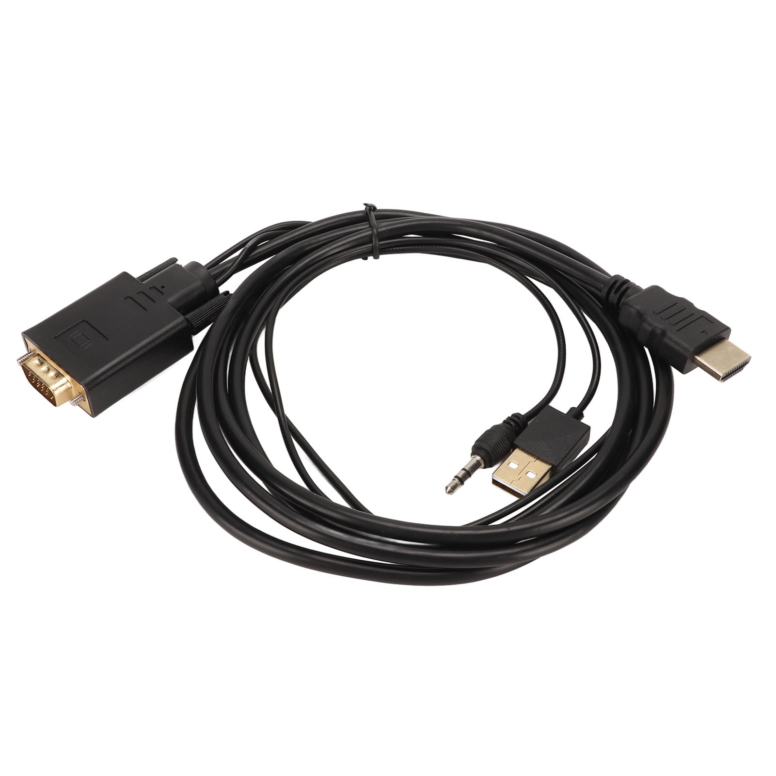 VGA to HD Multimedia Interface Adapter Cable with Power and Sound for
