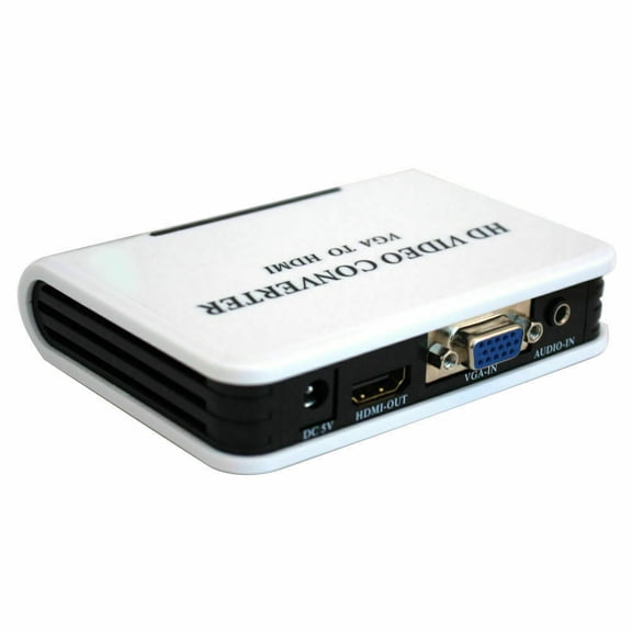 VGA to HDTV Converter Box with Audio, 1080P PC to TV Video Adapter for Laptop Desktop Monitor