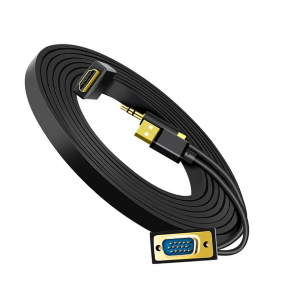 VGA to HDTV Display Cable with 3.5mm USB VGA Male to HDTV Male Adapter Converter Cord Cable for Computer Projector