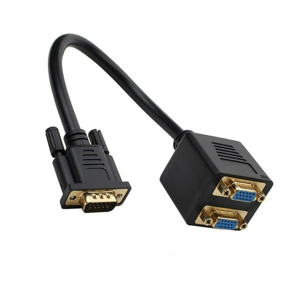 VGA to VGA Splitter 1 Input 2Output 1080P Double Monitor Adapter 25cm Cable