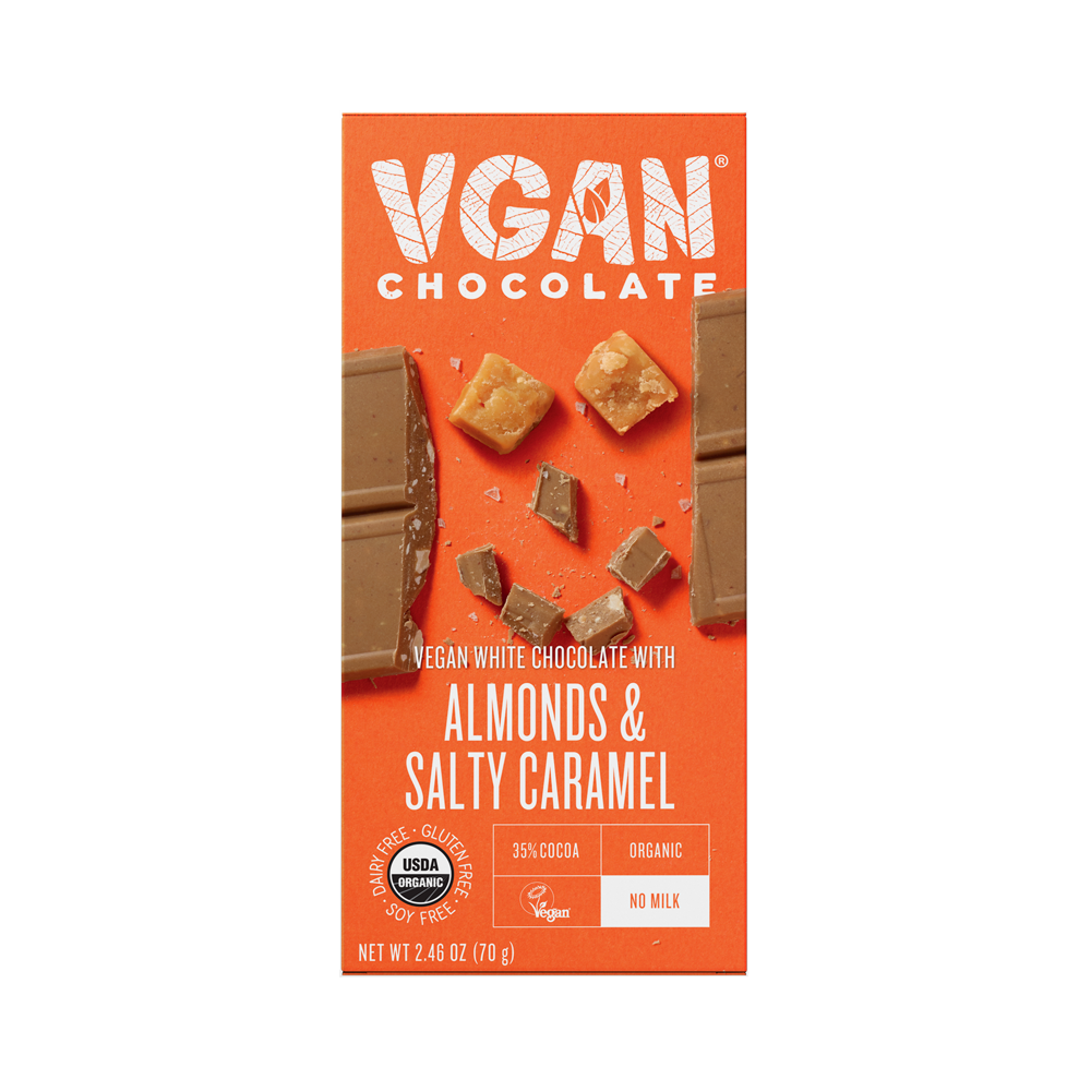 VGAN White Chocolate W/ Almonds & Salty Caramel - 2.46Oz Bar - image 1 of 7