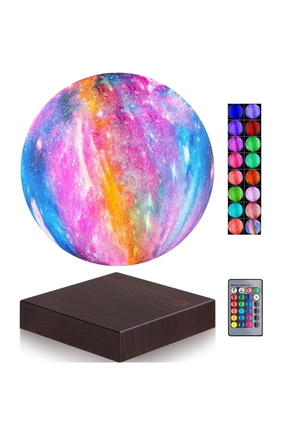 Floating Moon Lamp, Magnetic Levitating Moon Lamp 16 Colors 5.9 inch for Home Room Decor, Birthday Gifts (16 Colors Galaxy Surface)
