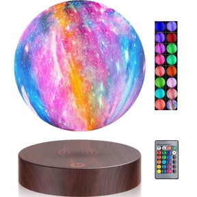 VGAzer Levitating Moon Lamp, Floating Moon Lamp 16 Color Modes,  Spinning Magical Night Light, Unique Gifts,Room Decor,Office Desk Night Light