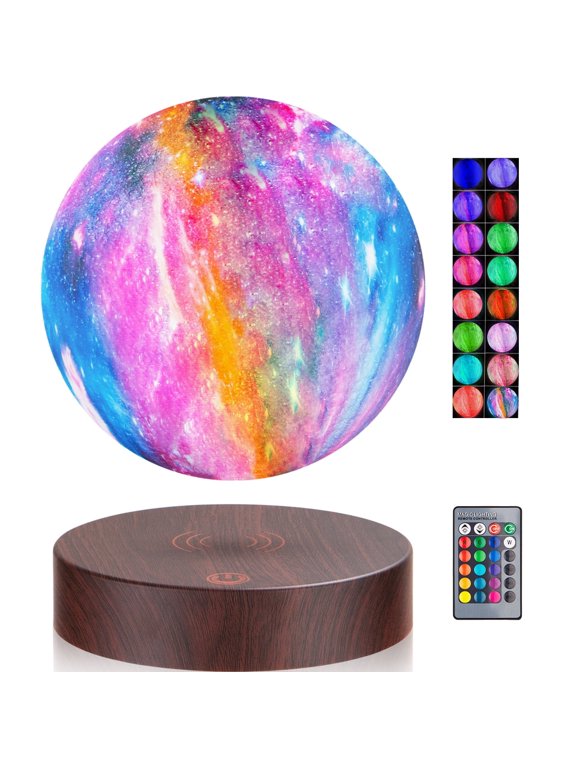 Levitating Moon Lamp, Floating Moon Lamp 16 Color Modes, Spinning Magical Night Light, Unique Gifts,Room Decor,Office Desk Night Light