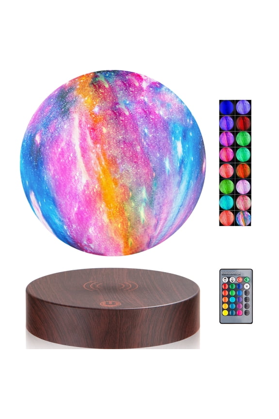 Levitating Moon Lamp, 16 Color Modes, Floating and Spinning, Magical Night Sky, Unique Christmas Gifts,Room Decor,Office Desk Night Light