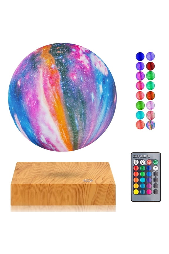 Levitating Moon Lamp,16 Colors Galaxy Moon Lamp 5.9 inch 3D LED with Remote Control for Home Office Decor,Unique Birthday Christmas Gifts