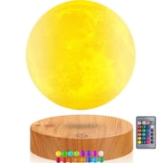 VGAzer Levitating Moon Lamp,Floating Spinning 20 Modes Night Light for Gifts Office Desk Room Decor