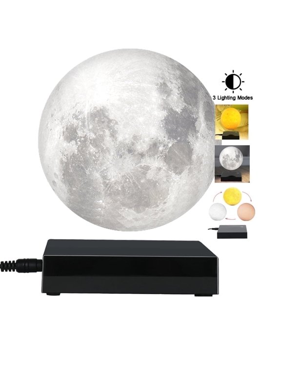 Levitating Moon Lamp, 3 Colors Gradient Changing Bedroom Decor ,LED Night Light ,Unique Gifts
