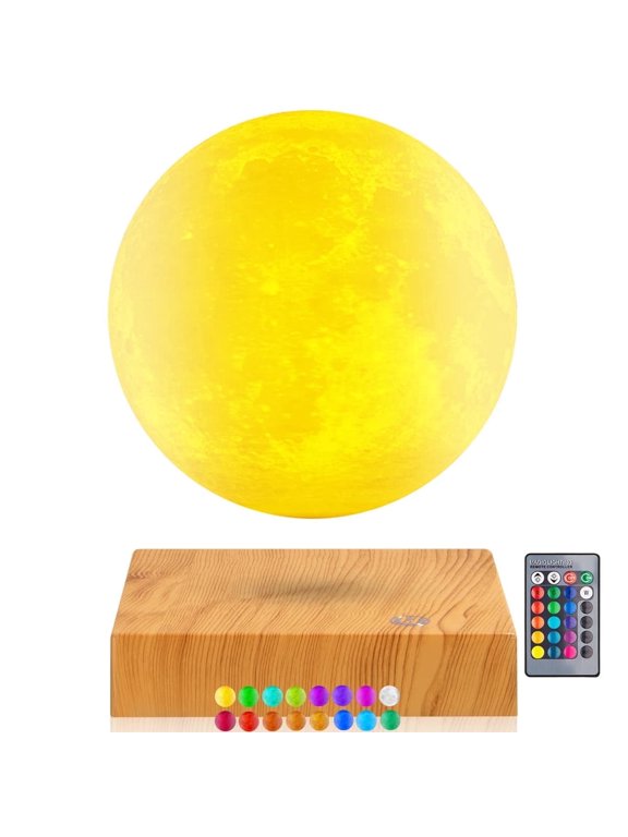 Levitating Moon Lamp - Floating & Spinning , Night Light for Kids , Office, Room Decor