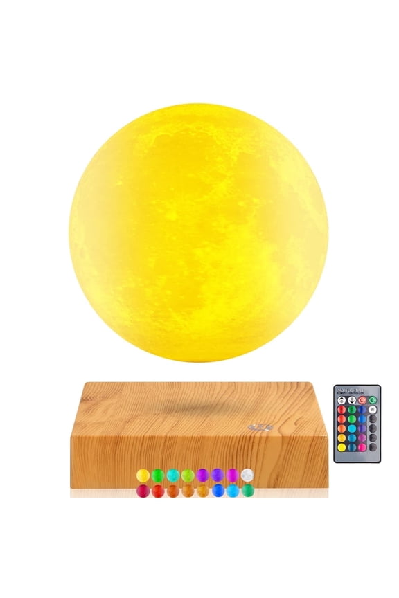 Levitating Moon Lamp - Floating & Spinning , Night Light for Kids , Office, Room Decor