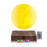 VGAzer Levitating Moon Lamp , Spinning & Floating Moon Lamp  16 Colors Floating Night Light  Realistic Moon Display , Magnetic Levitation Ball , Cool Gadgets , Room Office Decor