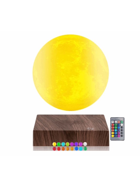 Levitating Moon Lamp , Spinning & Floating Moon Lamp 16 Colors Floating Night Light Realistic Moon Display , Magnetic Levitation Ball , Cool Gadgets , Room Office Decor