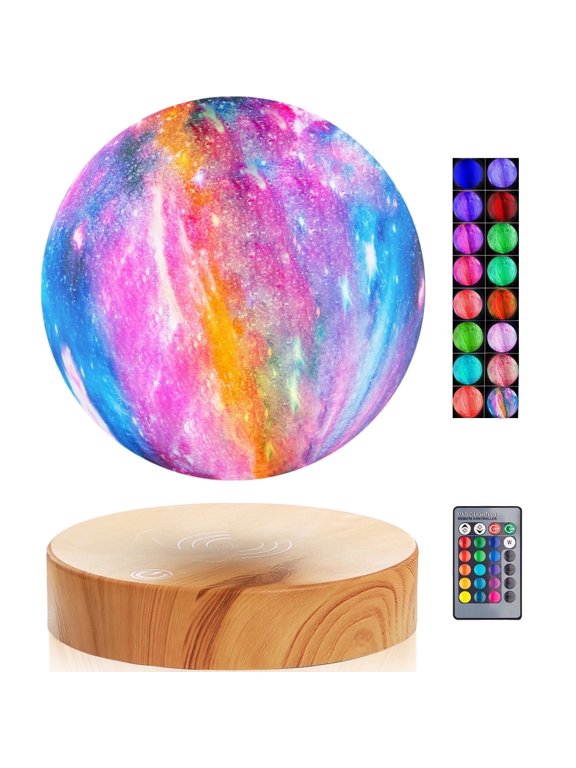 Levitating Moon Table Lamp, 16 Colors, Remote Control, Unique Gifts,Home and Office Decor